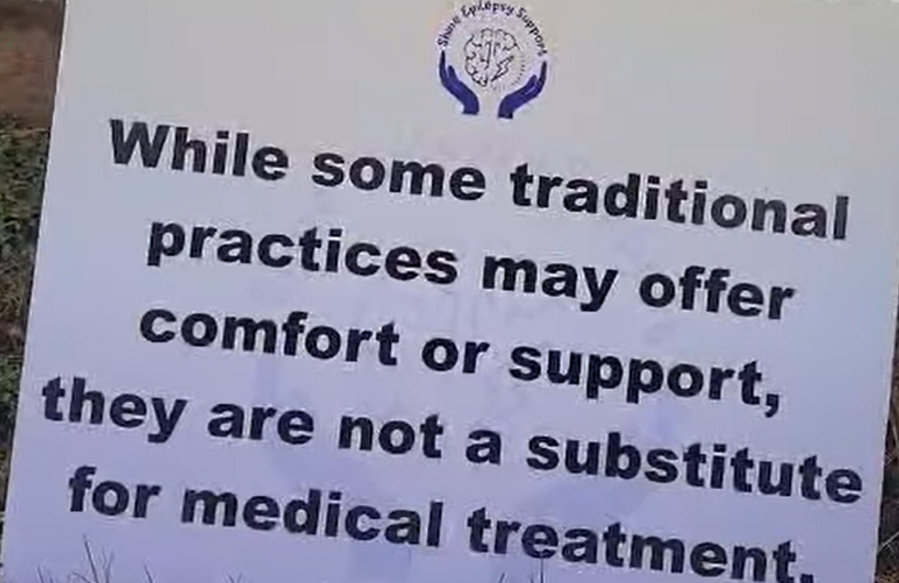 An epilepsy awareness note during the Epilepsy Awareness Walk event