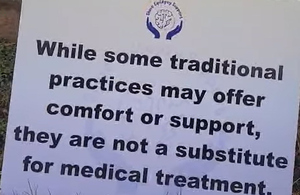 An epilepsy awareness note during the Epilepsy Awareness Walk event