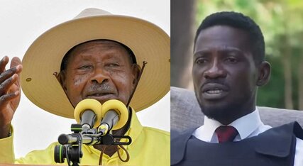 Museveni and Bobi Wine