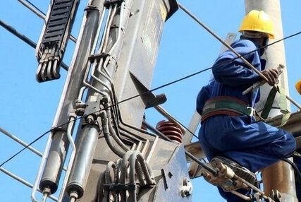 A Kenya Power employee at work