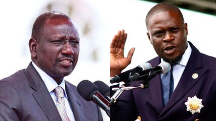 President William Ruto and Nairobi Governor Johnson Sakaja.