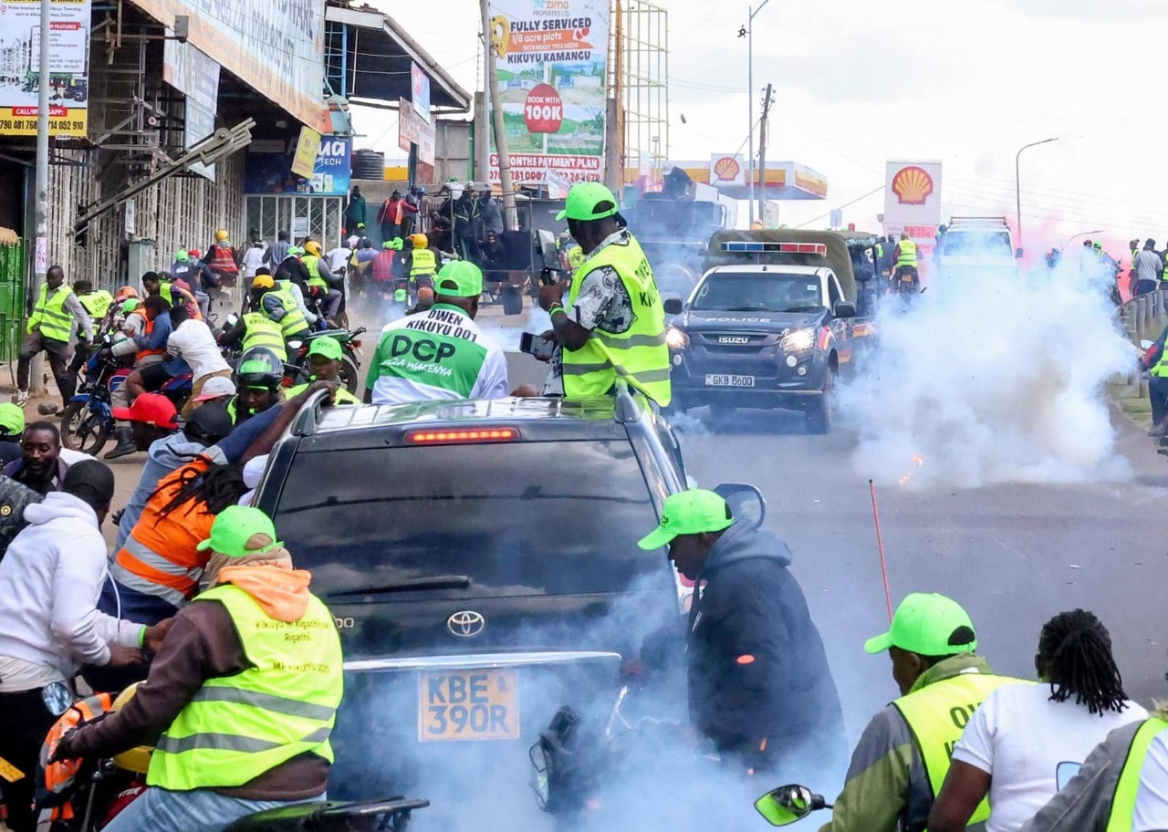 Teargas, gunshots rock Kikuyu rally as Gachagua clashes with Ichung’wah