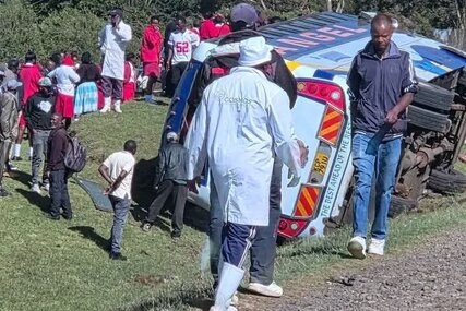 The Guardian bus that was carrying students back to school