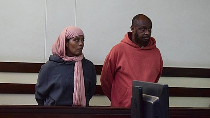 Anna Abdirahaman and his wife Hayat Mohamed