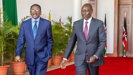 President William Ruto with Siaya Governor James Orengo