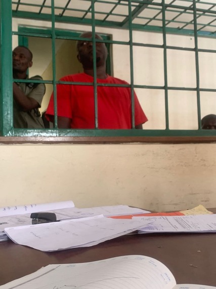 Tanzanian musician Sefu Shabani Ramadhan (Matonya) before Shanzu Law Courts where he was charged with rape.