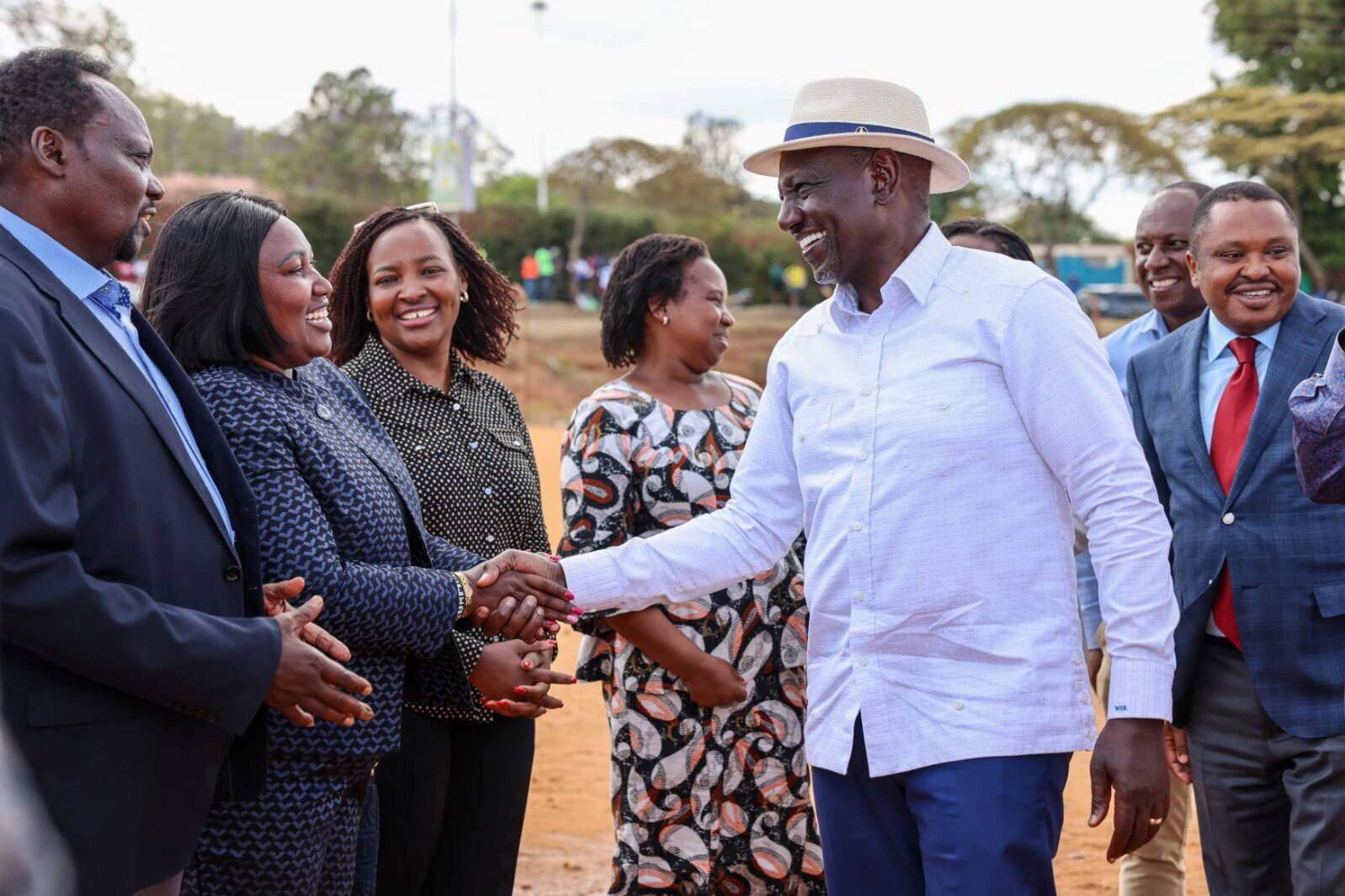 President William Ruto greets Ukambani leaders 