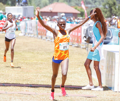 Reigning African Under-18 champion in 3,000m race Cynthia Chepkirui