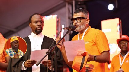 ODM Deputy Party Leader Abdulswamad Nassir reading resolutions