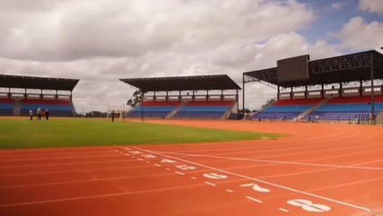 A view of the athletic track and field inside Ulinzi Sports Complex