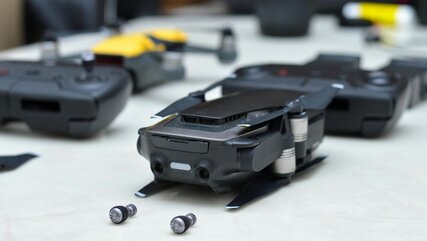 Inside drone assembly plant