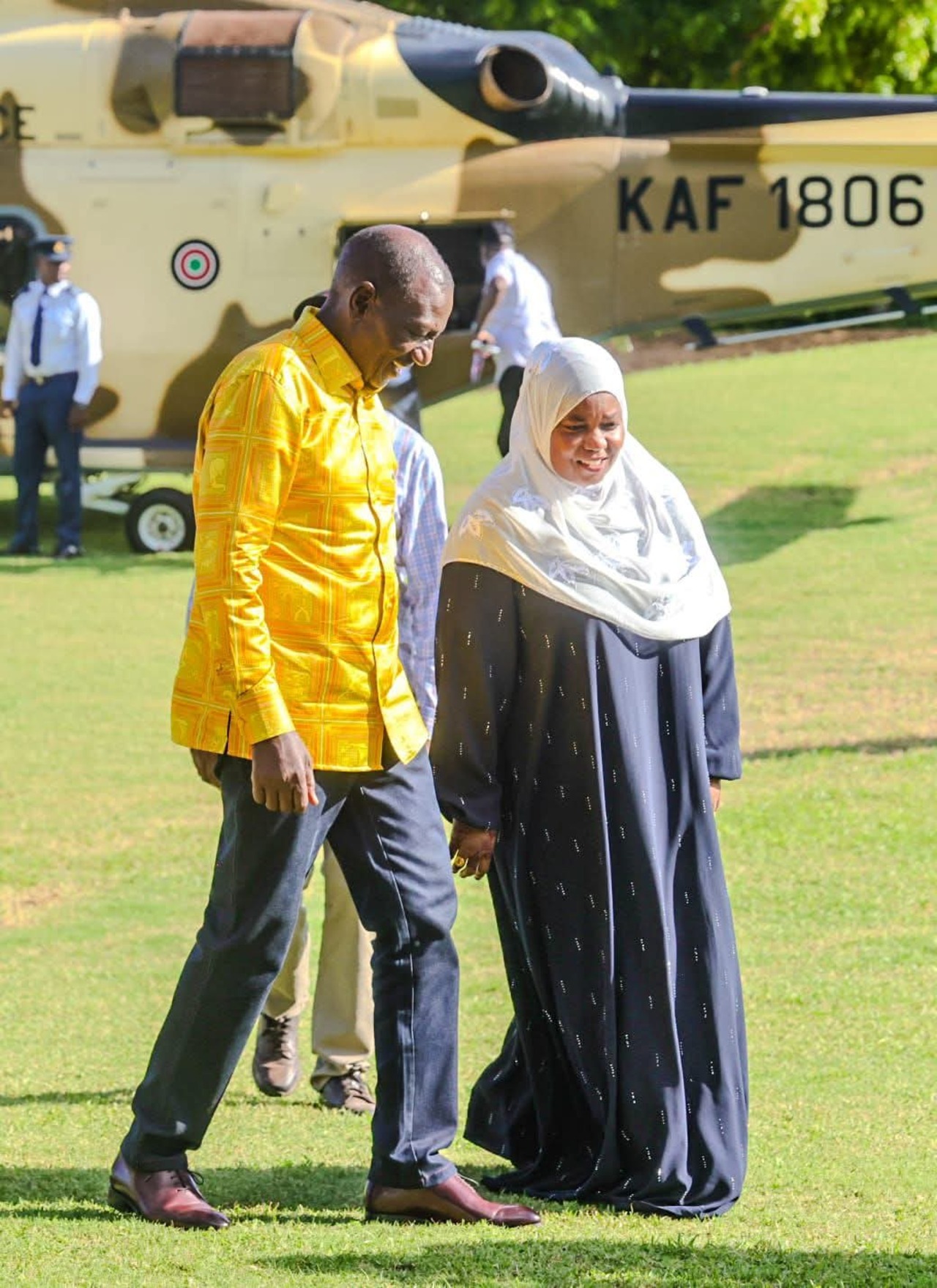 President William Ruto with Kwale Governor Fatuma Achani