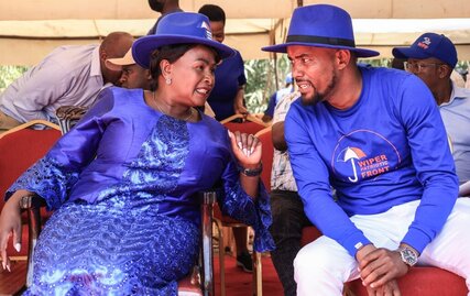 Antony Kisoi with Machakos Governor Wavinya Ndeti 