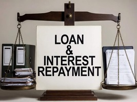 Loan and interest repayment concept