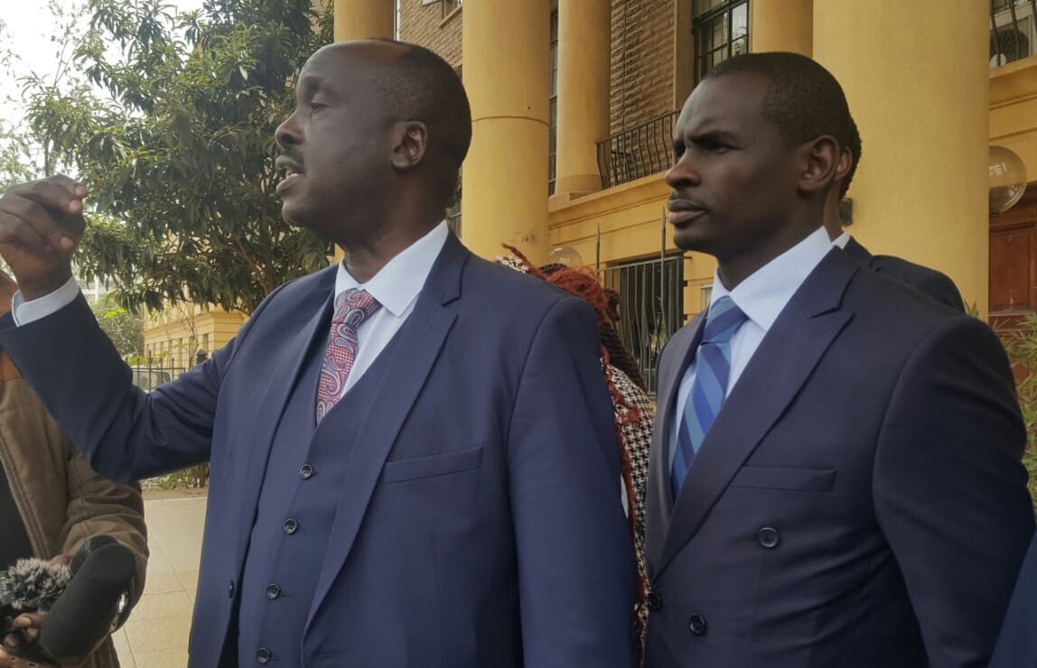 Lawyers Danstan Omari and Shadrack Wambui 