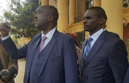 Lawyers Danstan Omari and Shadrack Wambui 