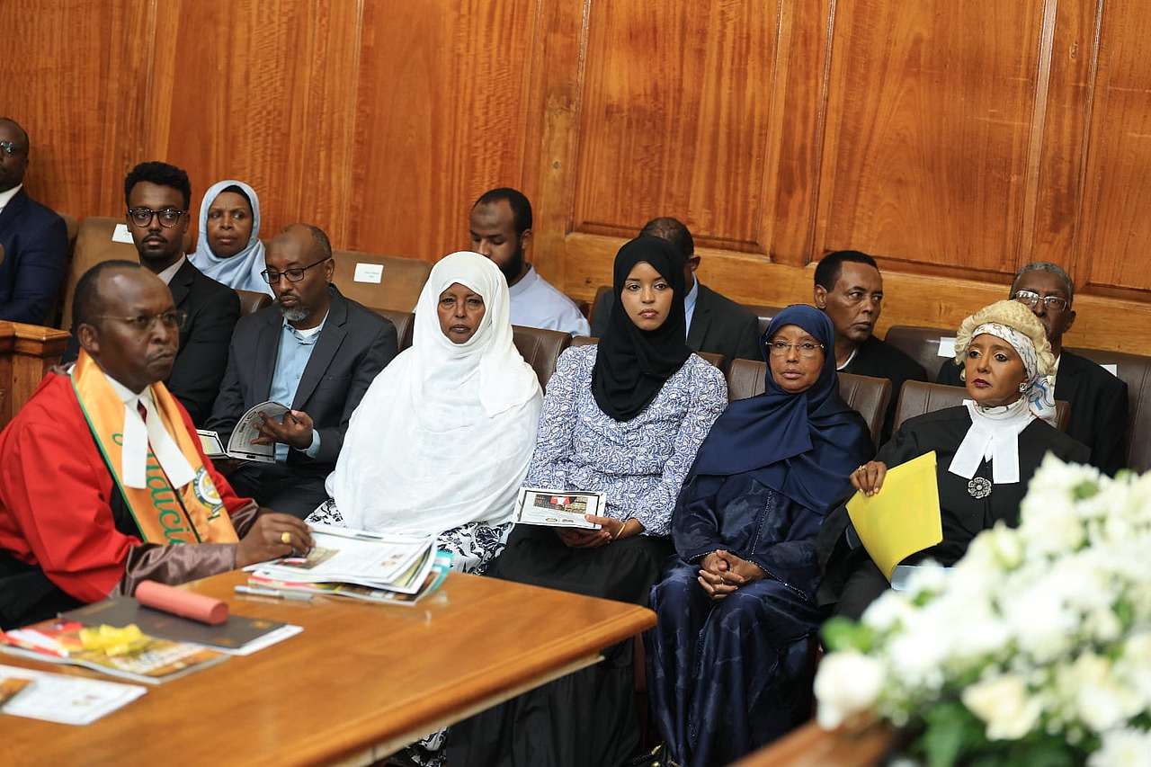 Family members of the late Justice Mohammed Ibrahim follow tributes during the Closing of File Proceedings at the Supreme Court.