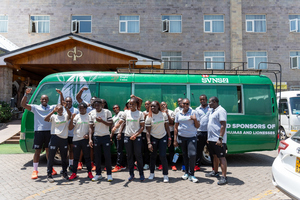 Safaricom pledges Sh10 million as technology partner for the HSBC SVNS2 tournament at Nyayo National Stadium.