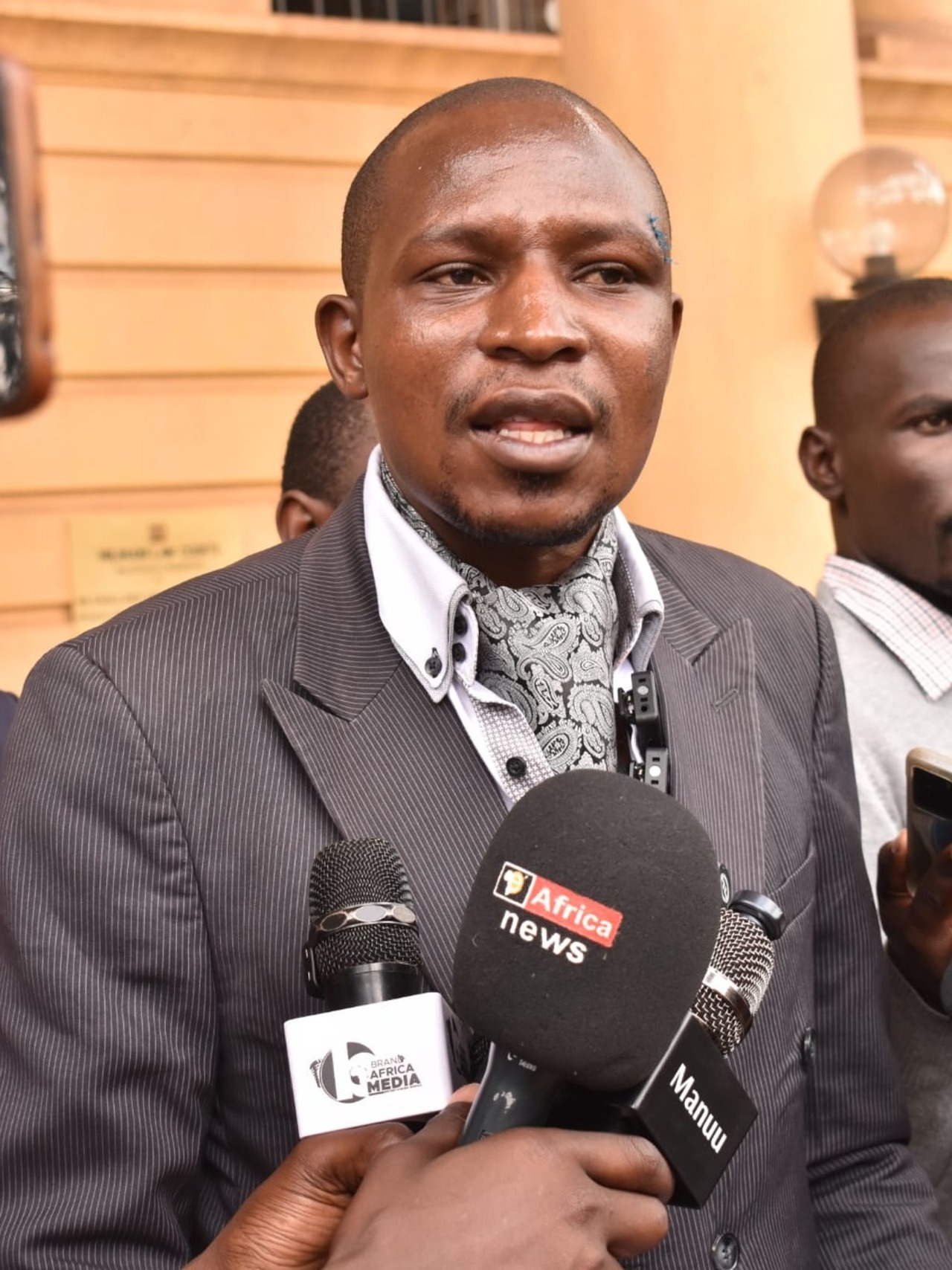 Activist and Mtetezi Movement National Convenor Francis Awino speaking during a press briefing in Nairobi on April 10, 2026