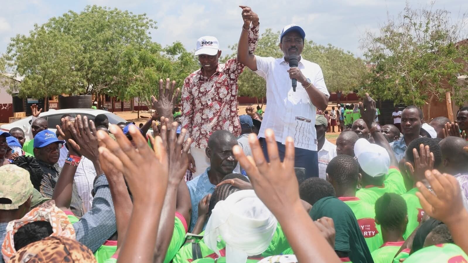 Wiper Patriotic Front Party Leader Kalonzo introduces United Opposition candidate (DCP), Stanley Kenga in Chakama, Magarini constituency