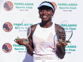 Kenya's professional tennis player Angella Okutoyi 