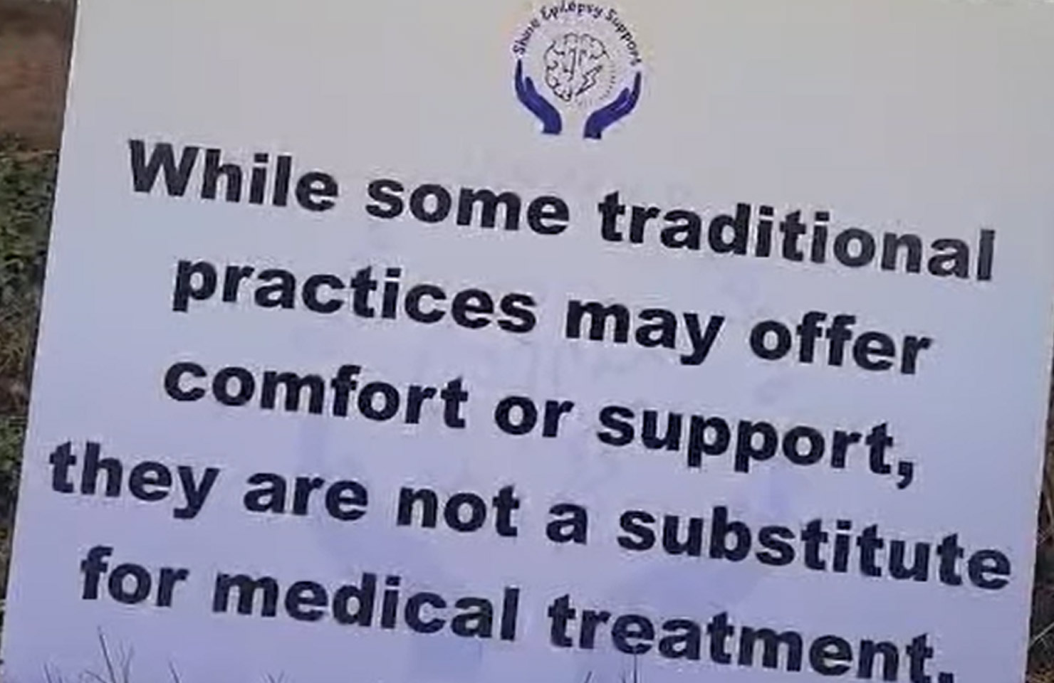 An epilepsy awareness note during the Epilepsy Awareness Walk event