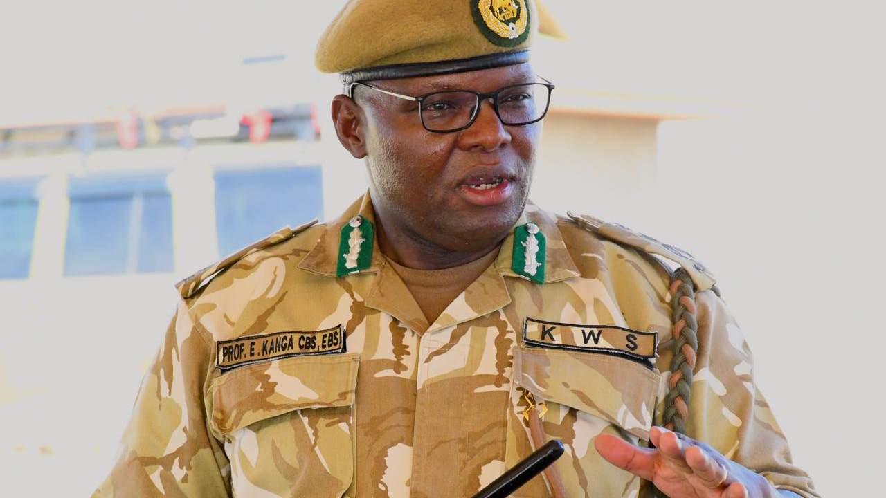The Director General of Kenya Wildlife Service (KWS), Prof Erustus Kanga