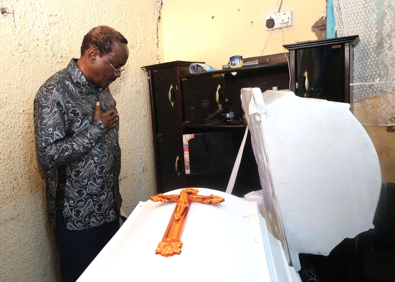 Former Vice President Kalonzo Musyoka on Saturday bid farewell to their beloved brother, Kelvin Mwendwa Musyoka, fondly known to many as Meja