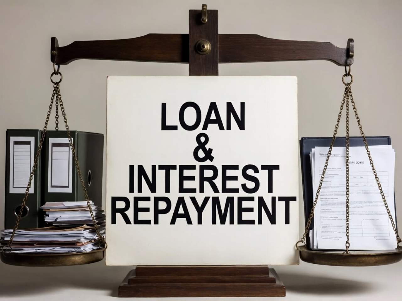 Loan and interest repayment concept