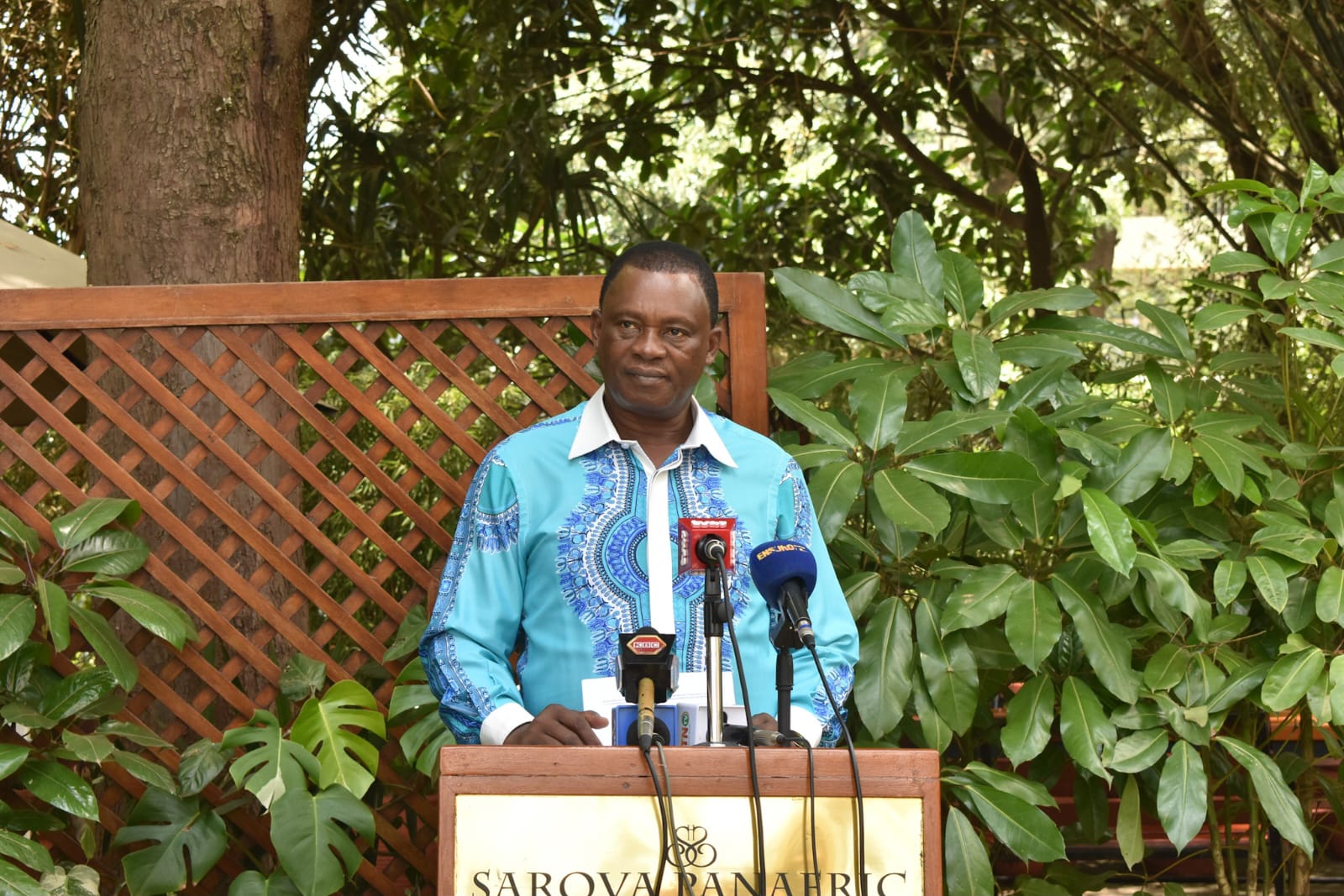 Party leader of DP and former Speaker of the National Assembly Justin Muturi addressing journalists at Sarova Stanley Hotel in Nairobi on March 11, 2026