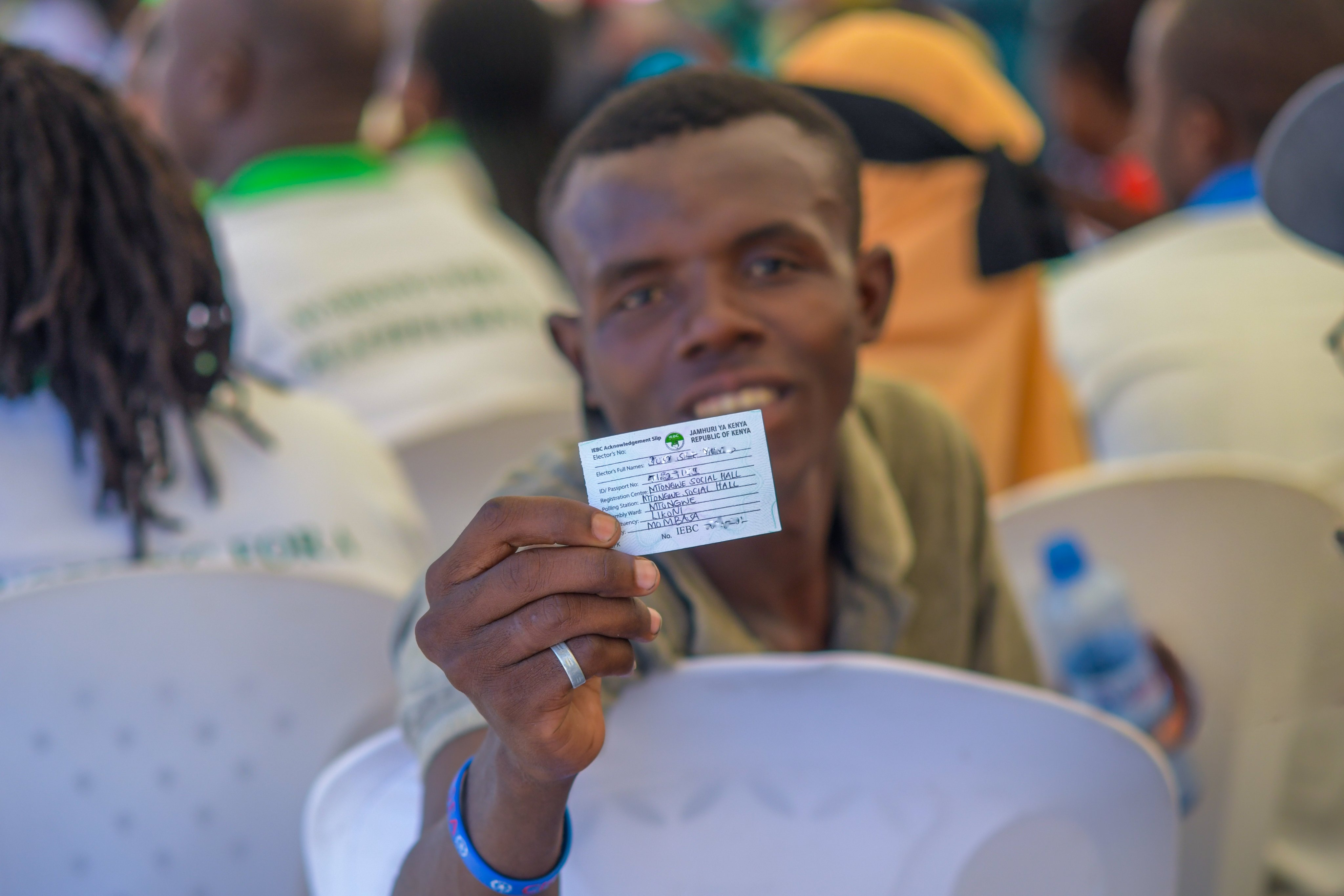 A newly registered voter in Mombasa on April 1, 2026.