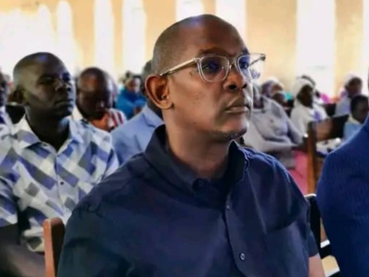 Machakos County gubernatorial seat contestant in the last general election, Nzioka Waita, attending a Church service at Kisovo ABC Church in Kathiani Sub-County. Mr Waita defended his move to join President William Ruto’s United Democratic Alliance (UDA), saying he wanted to work with the national government to bring development to Machakos as he was sure of President Ruto’s re-election in 2027