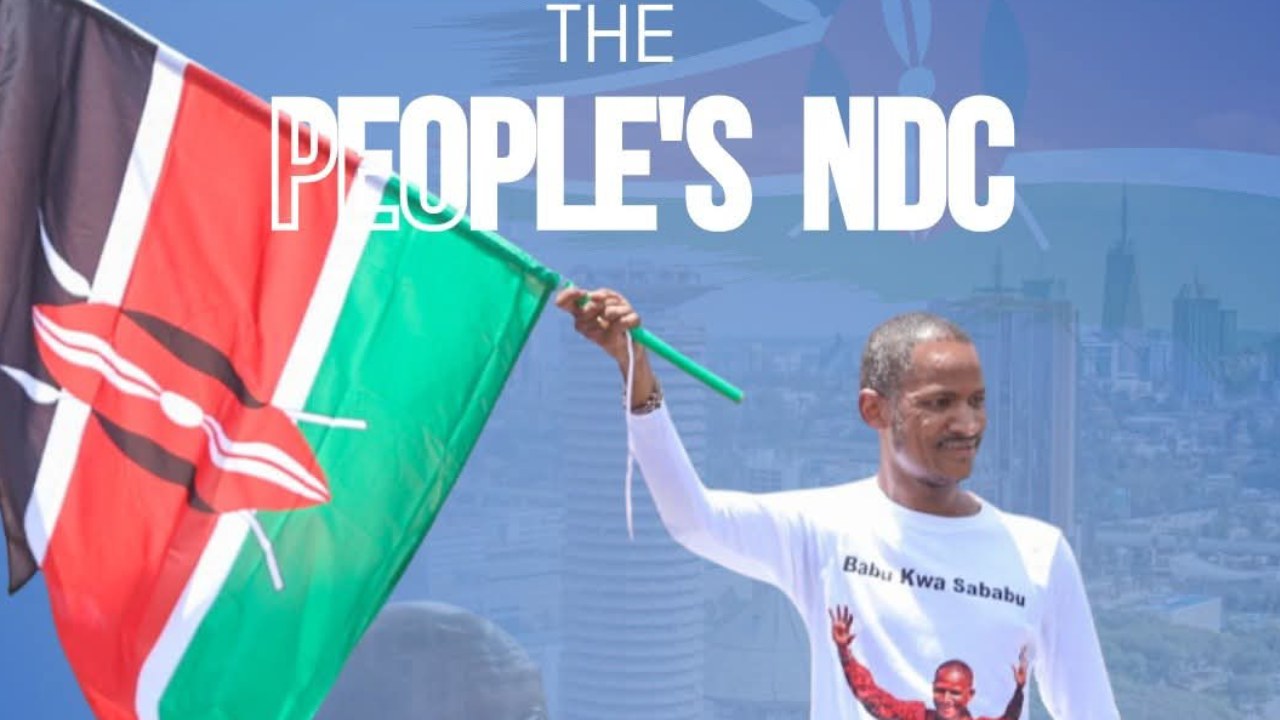 A poster of Embakasi East MP Babu Owino announcing ODM’s People’s National Delegates Conference at Ufungamano House,  Nairobi, on Friday