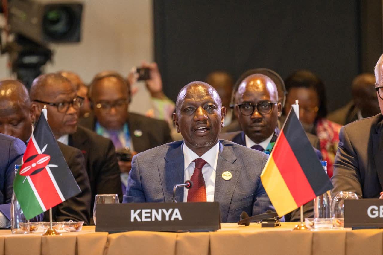 President William Ruto addressing the AU-EU