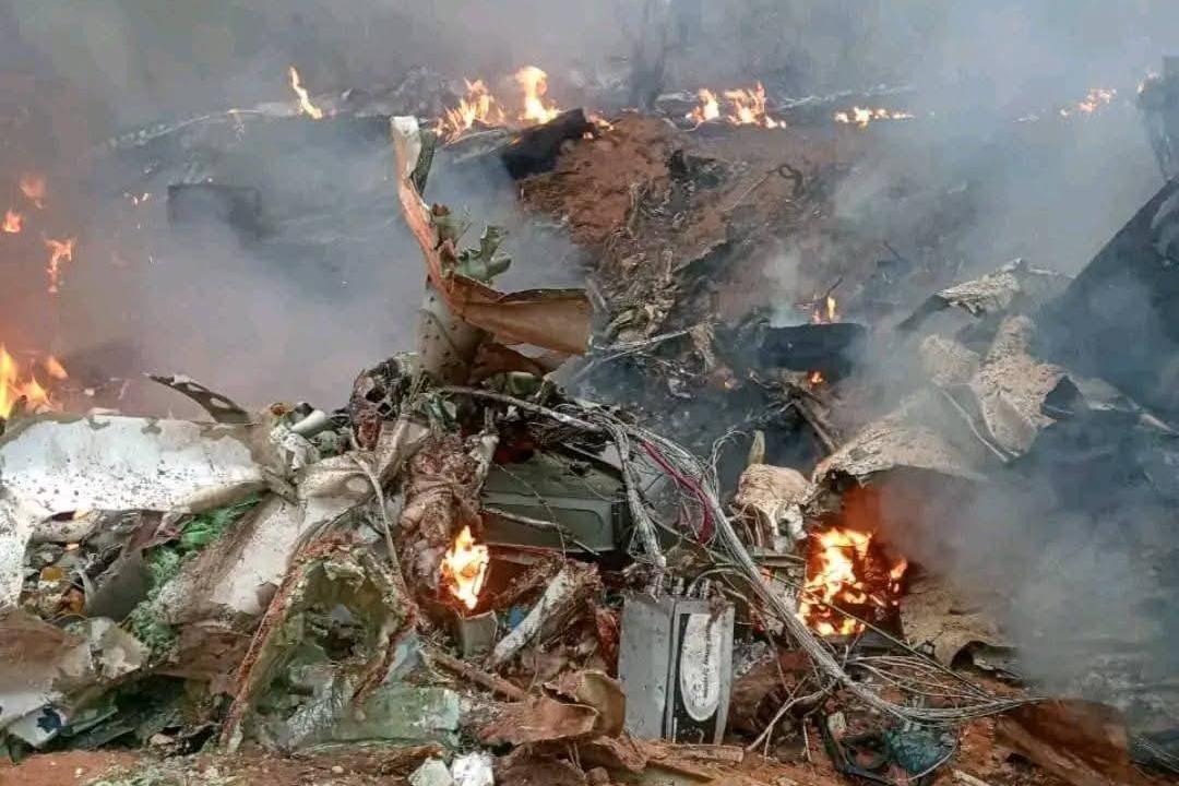 Wreckage of light aircraft that crashed in Kwale